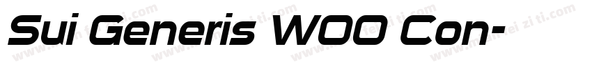 Sui Generis W00 Con字体转换